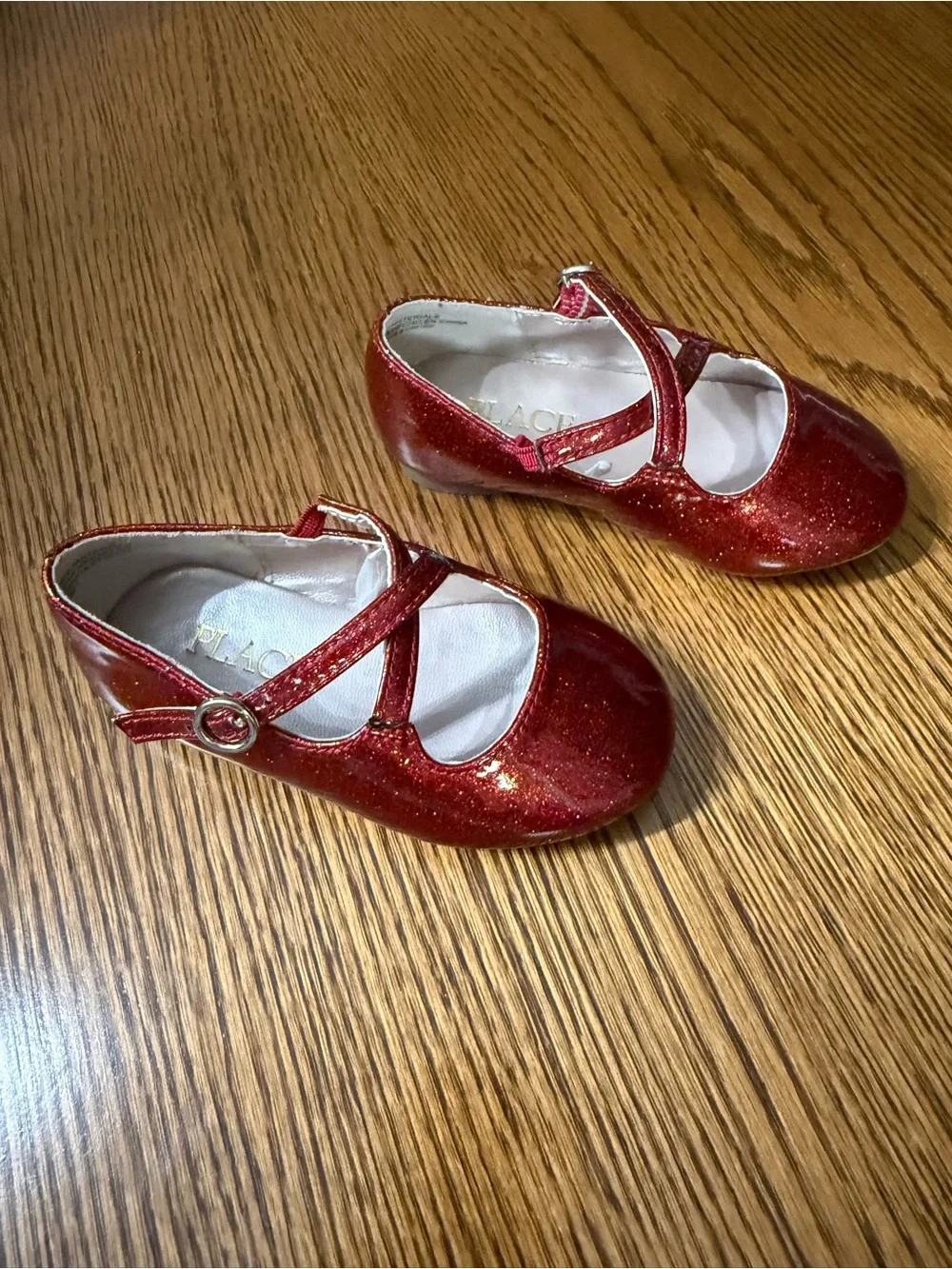Kids Red Glitter Mary Jane Shoes